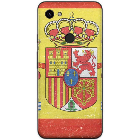 Spain Flag Distressed Google Pixel 3a Skin